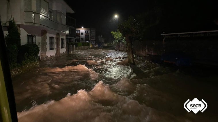 Las imágenes de las inundaciones en Colunga